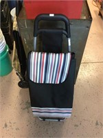 Black w/ red/blue stripes flea market cart