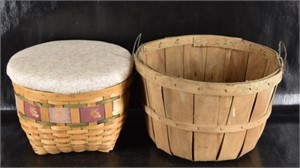 Longaberger Style Basket With Cover