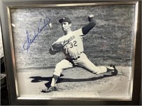 Sandy Koufax signed photo 8x10 framed