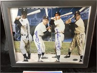 Snider/Mantle/DiMaggio/Mays signed photo 8x10