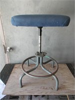 OLD INDUSTRIAL STOOL 27"TALL
