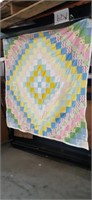 40 x 39 handmade lap quilt, minimal staining and