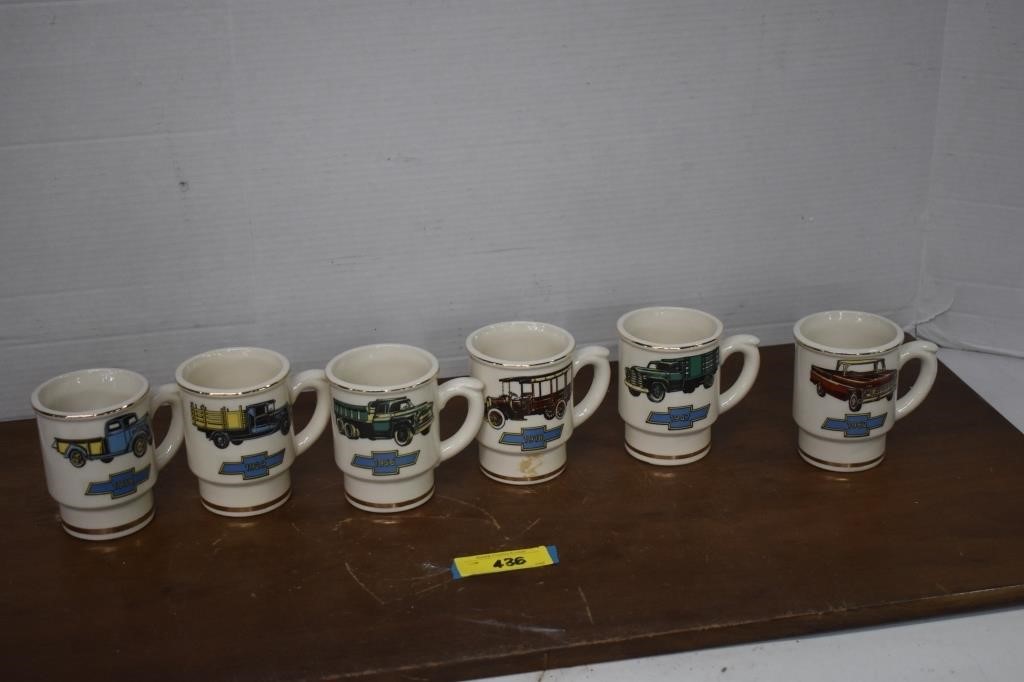 Six Chevrolet Truck Sales Honor Club Mugs. One