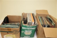 Large lot of antique records