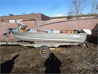 Meyer Aluminum 12ft Boat with Long Trailer