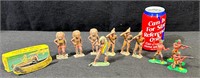 Vintage Lead Indian Native American Figurines-Lot
