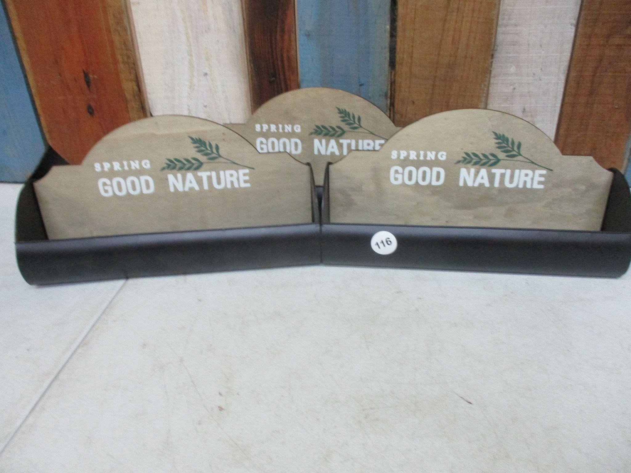 3 Spring Good Nature Metal & Wood Signs