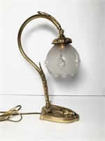 Art Deco Brass  Lamp Frosted Shade