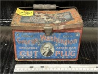 VINTAGE GEORGE WASHINGTON CUT PLUG TIN