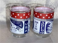 2 Vintage USA  Apollo12 Glasses Return to the Moon