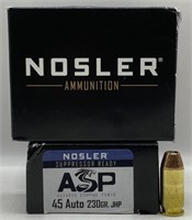 (OO) Nosler ASP 45 Auto Cartridges