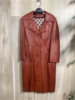 Manteau en cuir rouge, doublure amovible - Simson.