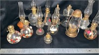 Various miniature oil lamps
