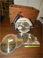 Craftsman 7 1/4" Circular Saw & Blades in Crate