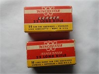 (2) Vintage Winchester 22 LR Ammo