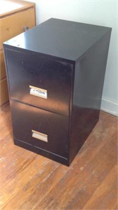 Black two drawer file cabinet