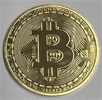 Novelty Bitcoin Gold Colored Coin