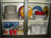 Contents of Cupboard, Plates and Misc.