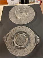 Glass cake and serving platter