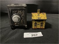 Vintage Cast Iron Coin Banks.