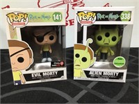 (2) Funko Pop Animation Rick & Morty Evil #141 &