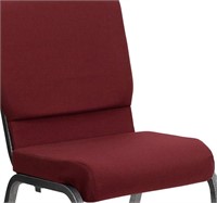 18.5"W Dot Fabric Stacking Chair - Burgundy,