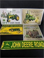 5 Collectible John Deere Signs