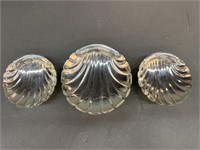 3 Gen. Gray Mexican sterling shell dishes