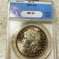 1897-S Morgan Silver Dollar ANACS - MS62