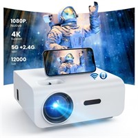 Projector, 5G WiFi Bluetooth Projector, 12000Lux N