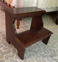 2 Step wood  stool-18x14.5x16” tall