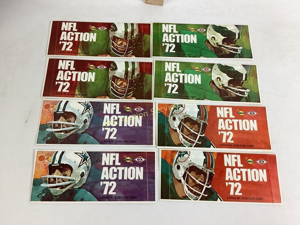 (8) Unopened 1972 Sunoco NFL Player stamp