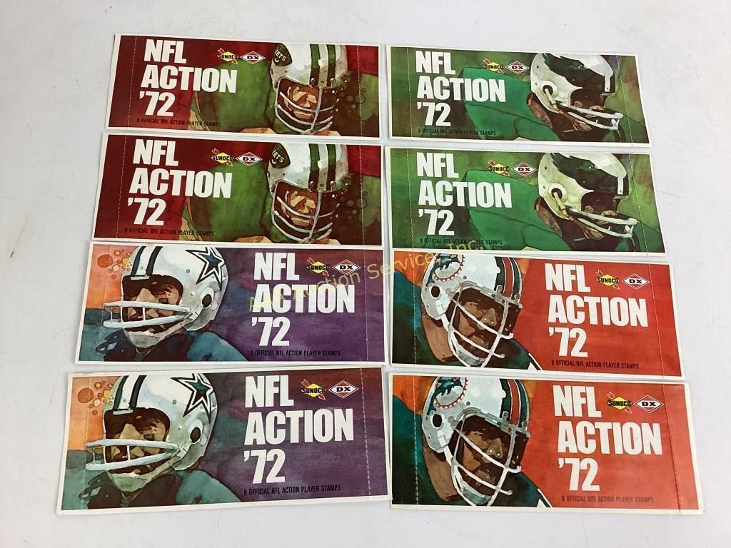 (8) Unopened 1972 Sunoco NFL Player stamp