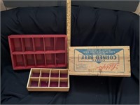 Small wood crate & storage boxes