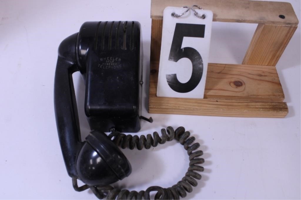 Vintage Wheeler Self Powered Telephone