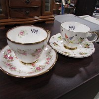 2 - CHINA CUPS / SAUCERS