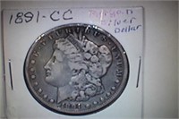 1891cc Morgan Silver Dollar