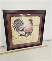 Framed Rooster No. 24 Picture 28x27