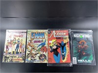 Lot of 4 Comics: including Action comics #609, Gia
