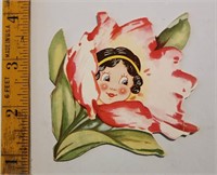 Vintage Valentine Girl Floral