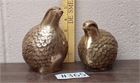 Vintage brass quail