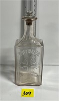Fab Vtg Holy Water Glass Bottle