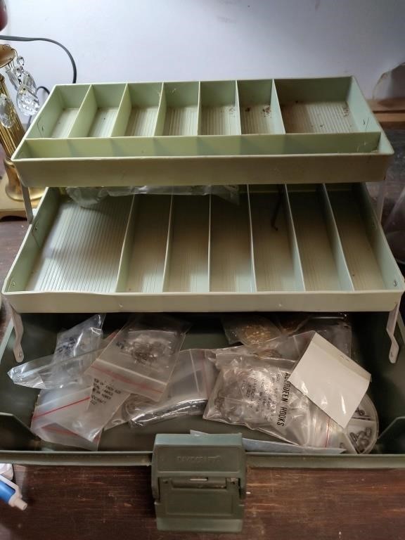 Tackle Box and Contents and Reel