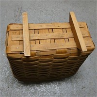 Longaberger Magazine Basket w/ Mug Rack