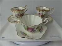 TRAY: ROYAL ADDERLEY & OTHER CUPS & SAUCERS