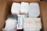 Box of Assorted Food Containers