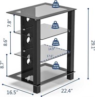 4-Tier Media Stand & Audio Tower