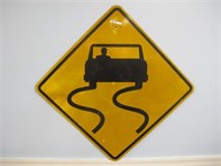 3FT X 3FT ALUMINUM CURVY ROAD STREET SIGN