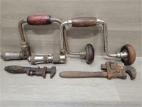 Vtg. Hand Drills & Wrenches