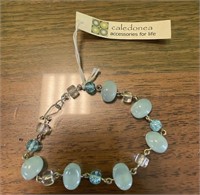 Caledonea Glass & Sterling Bracelet